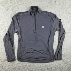 Greyson 1/4 Zip Pullover Mens Small Gray Long Sleeve Golf Stretch Logo